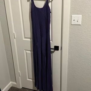 Purple and Gray stripped maxi dress